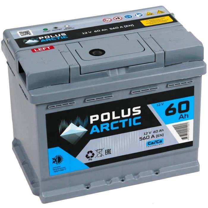 Аккумулятор автомобильный POLUS ARCTIC 60Ач...