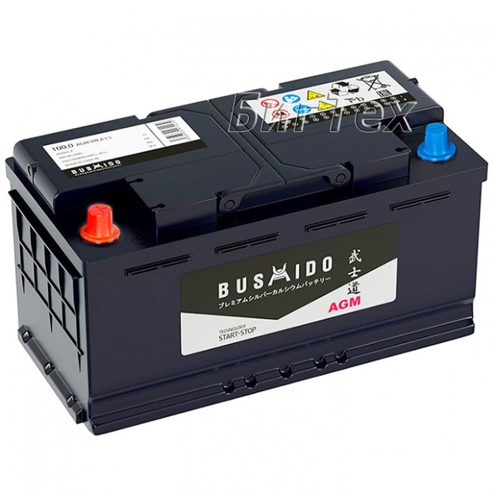 Аккумулятор автомобильный BUSHIDO AGM Start...