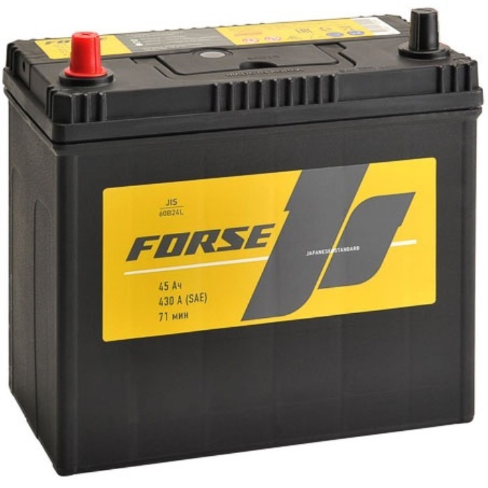 Аккумулятор автомобильный FORSE JIS 45Ah 430А...
