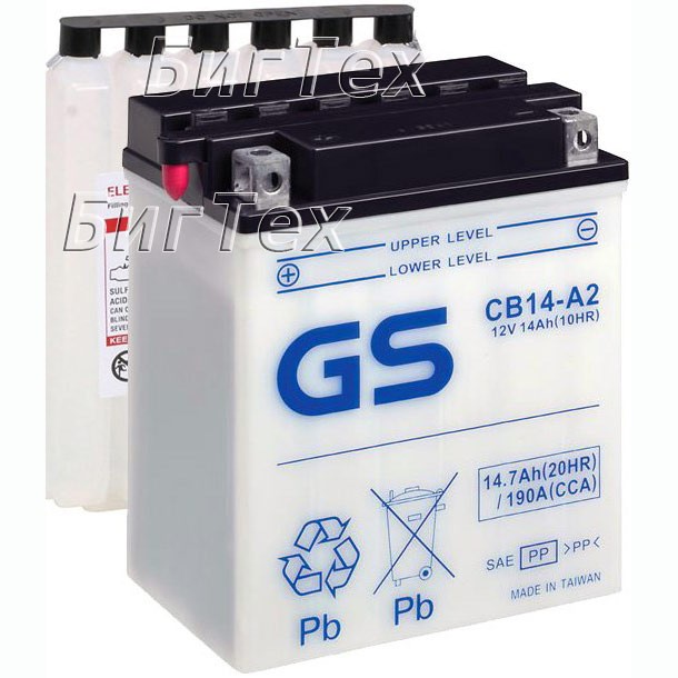 Мото аккумулятор GS CB14-A2 14.7 Ач