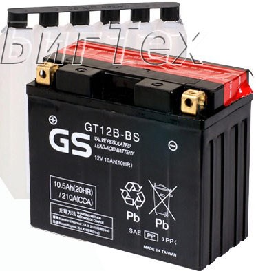 Мото аккумулятор GS GT12B-BS 10.5 Ач