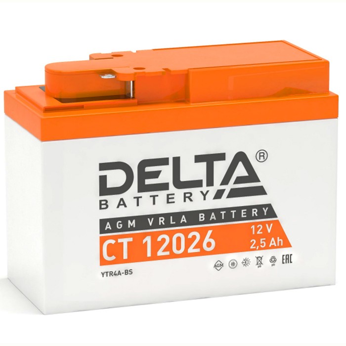 Мото аккумулятор DELTA CT 12026 AGM (YT4RA-BS)...