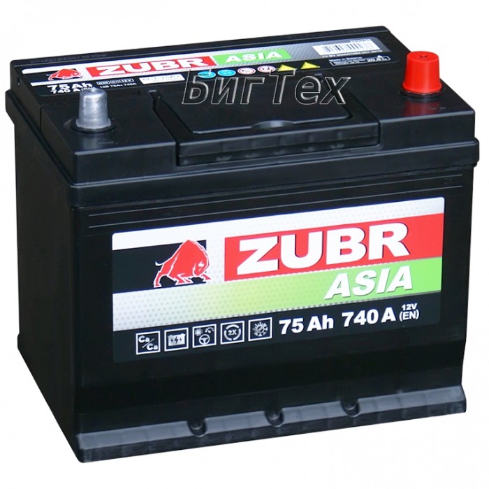 Аккумулятор автомобильный ZUBR PREMIUM ASIA...