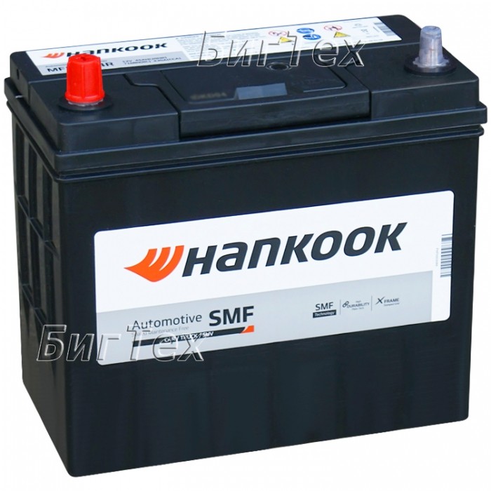 Аккумулятор автомобильный HANKOOK 55B24R 45 Ач...