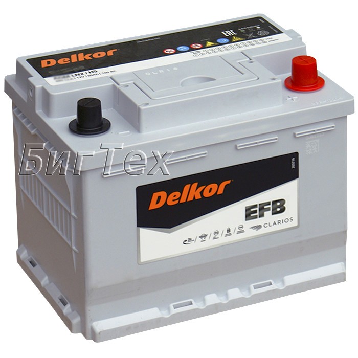 Аккумулятор автомобильный Delkor Start-Stop EFB...