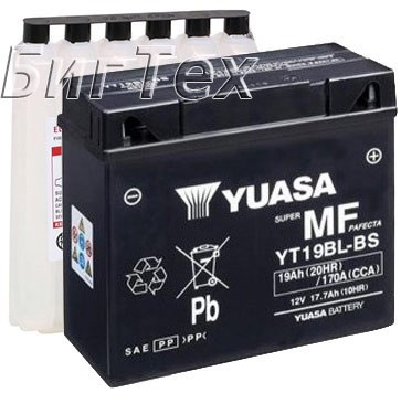 Мото аккумулятор YUASA AGM YT19BL-BS 19 Ач