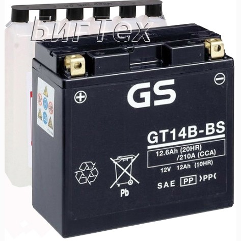 Мото аккумулятор GS GT14B-BS 12.6 Ач