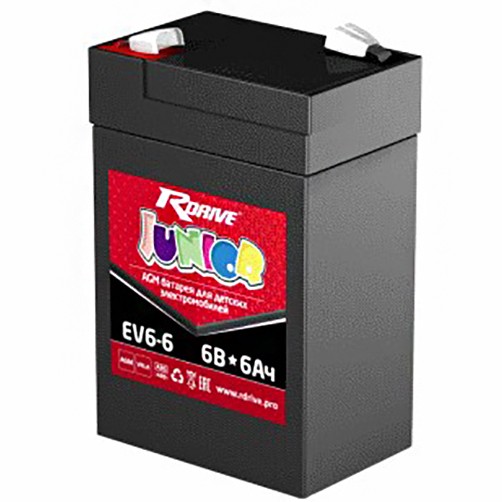 Аккумулятор тяговый RDrive Junior EV6-6, 6 Ач