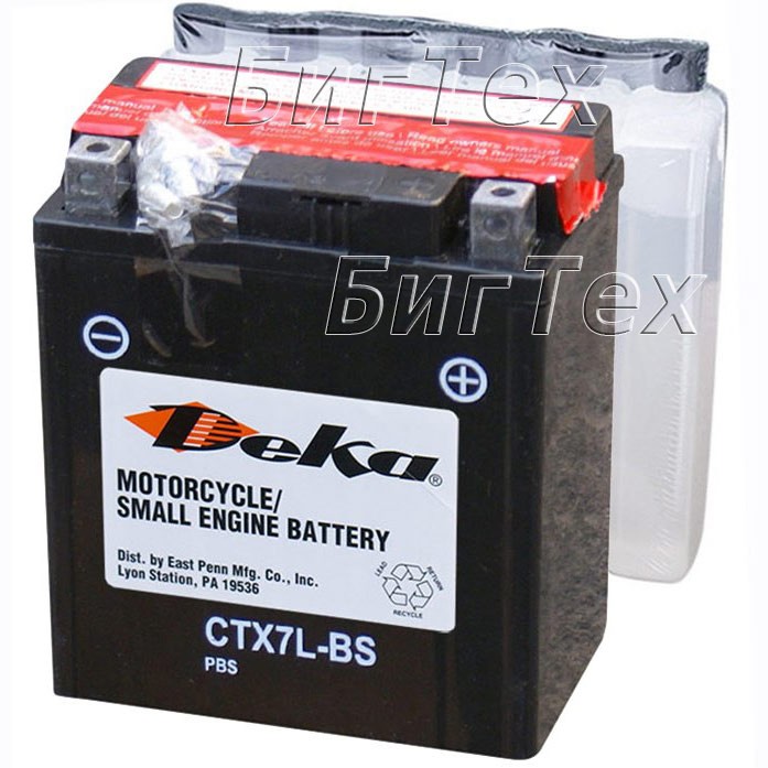 Мото аккумулятор Deka CTX7L-BS, 6Ач