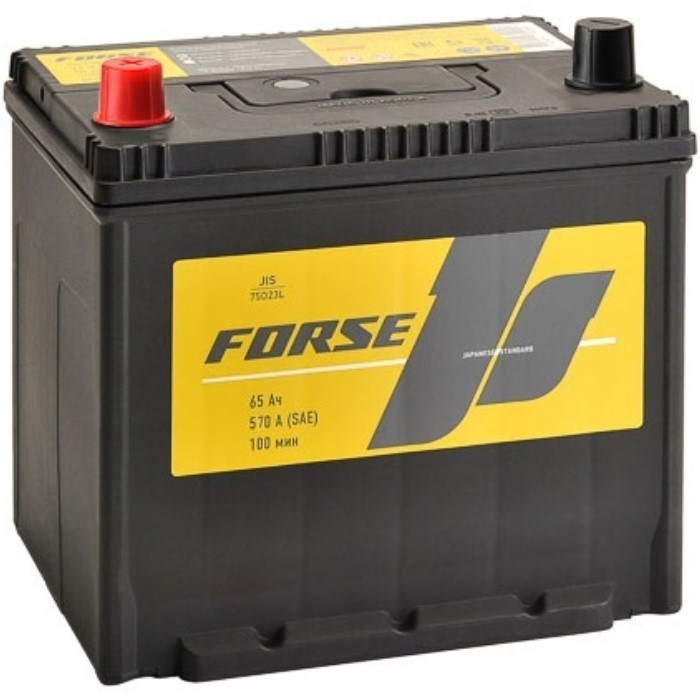 Аккумулятор автомобильный FORSE JIS 65Ah 570А...