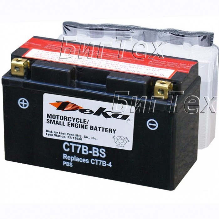 Мото аккумулятор Deka CT7B-BS, 7Ач