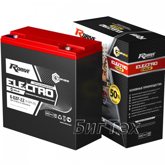 Аккумулятор тяговый RDrive Electro 6-DZF-22, 30...