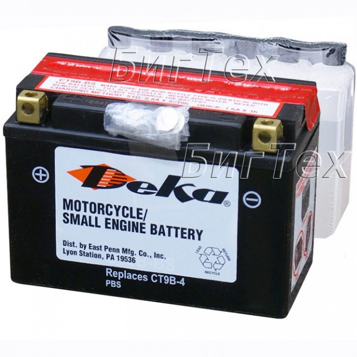 Мото аккумулятор Deka CT9B-BS, 8Ач