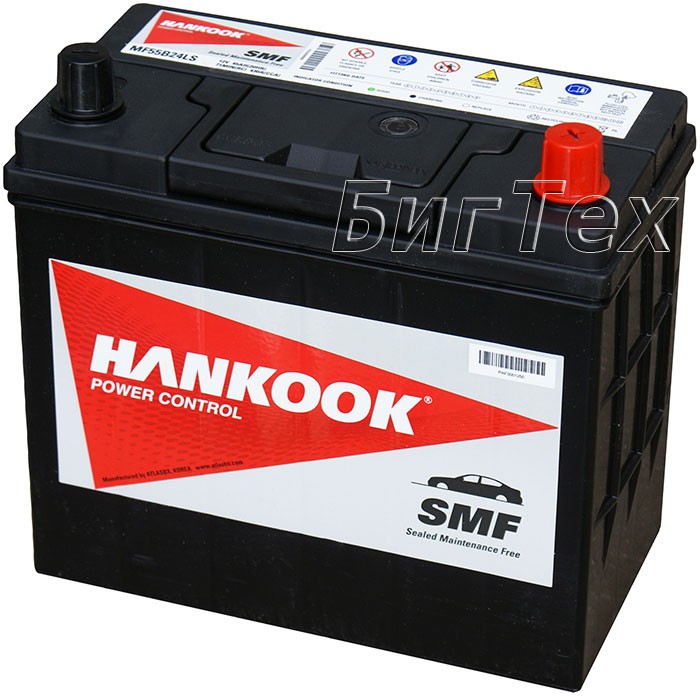 Аккумулятор автомобильный HANKOOK 60B24L 45Ah...