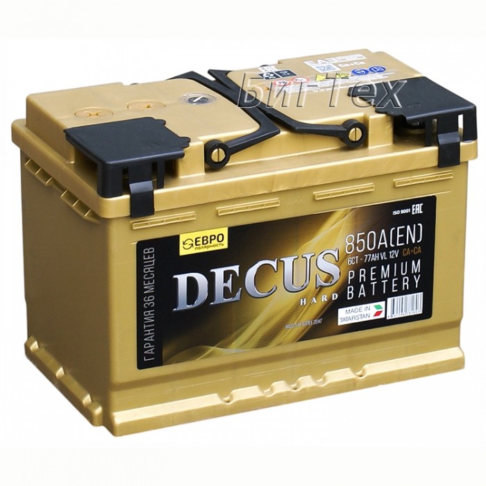 Аккумулятор автомобильный DECUS Premium 77Ah