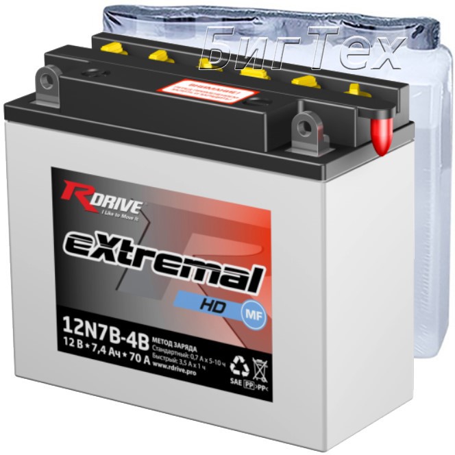 Мото аккумулятор RDRIVE eXtremal HD 12N7B-4B...
