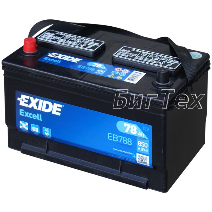 Аккумулятор автомобильный Exide Excell EB788 78 Ач