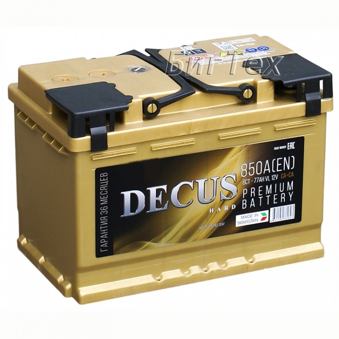 Аккумулятор автомобильный DECUS Premium 77 Ач