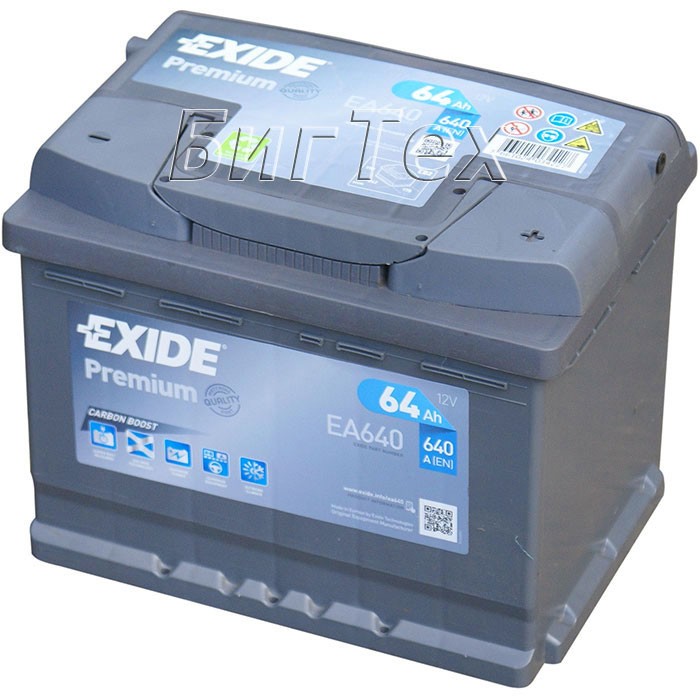 Аккумулятор автомобильный Exide Premium EA640...