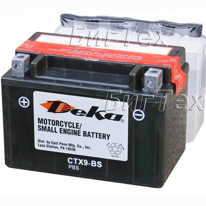 Мото аккумулятор Deka CTX9-BS, 8Ач