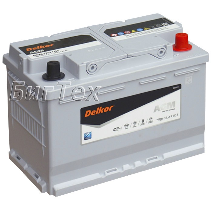 Аккумулятор автомобильный Delkor Start-Stop AGM...