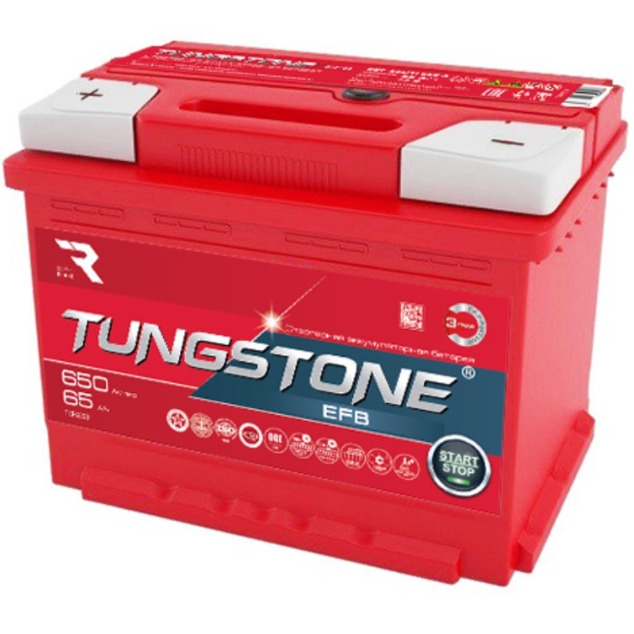 Аккумулятор автомобильный TUNGSTONE EFB 65Ач 650A