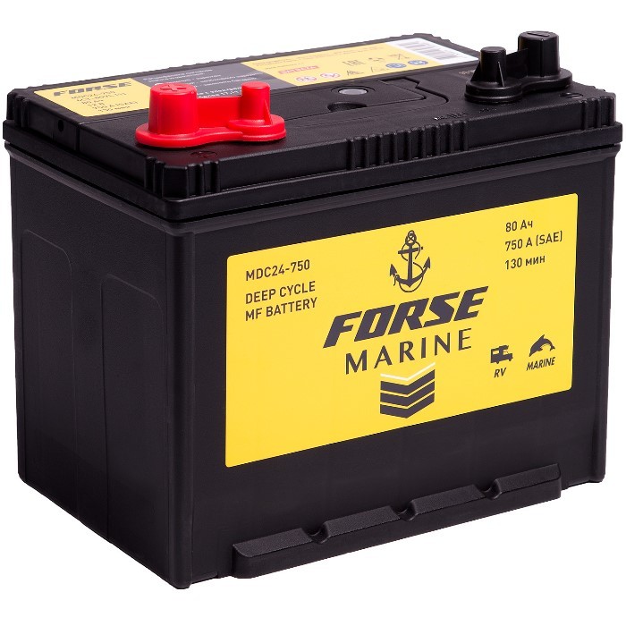Аккумулятор лодочный FORSE Marine MDC24-750, 80...
