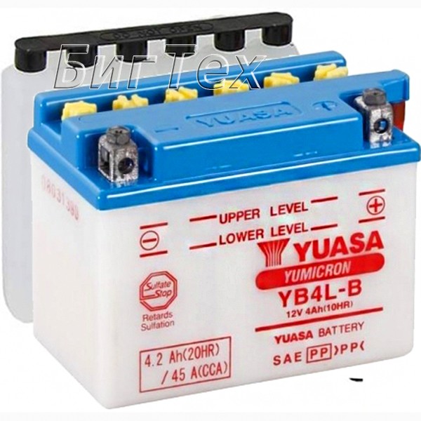 Мото аккумулятор YUASA YB4L-B 4 Ач