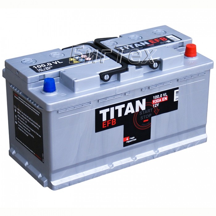 Аккумулятор автомобильный TITAN EFB 100 Aч