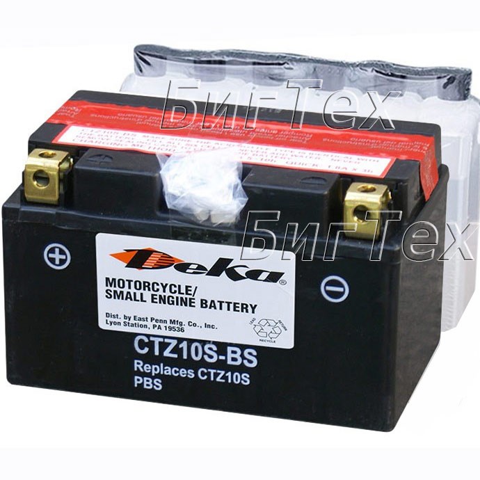 Мото аккумулятор Deka CTZ10S-BS, 9Ач