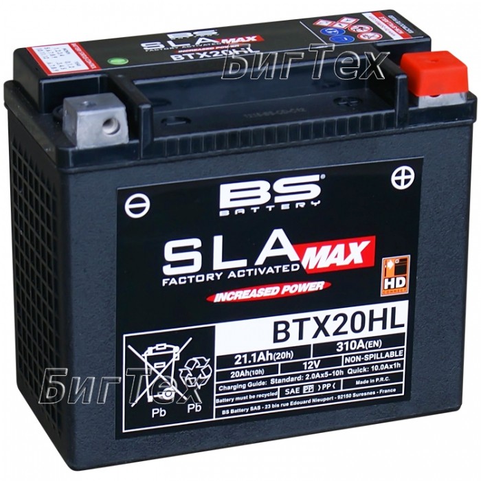 Мото аккумулятор BS BTX20HL SLA MAX 21.1 Ач...