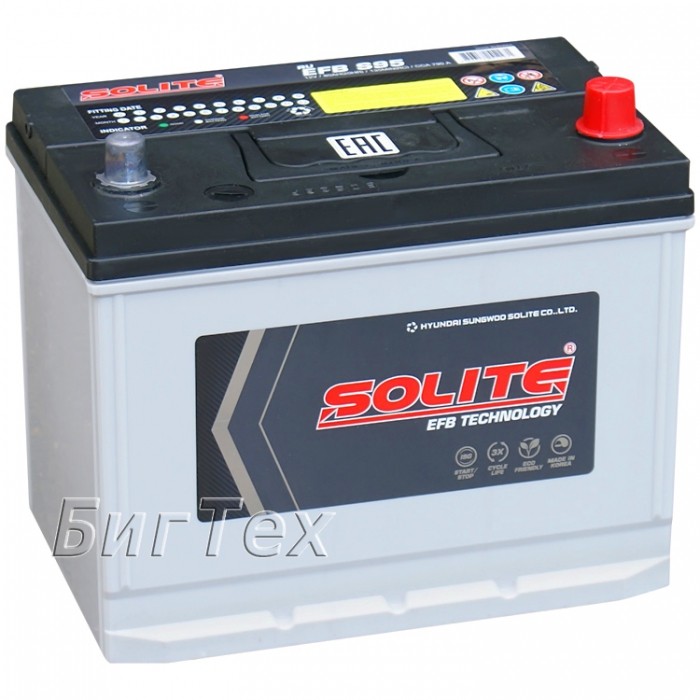 Аккумулятор автомобильный SOLITE EFB S95 80Ач...