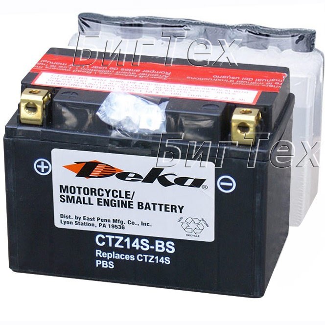Мото аккумулятор Deka CTZ12S-BS, 11Ач