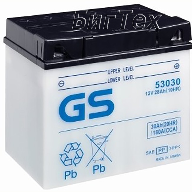 Мото аккумулятор GS 53030, 30 Ач