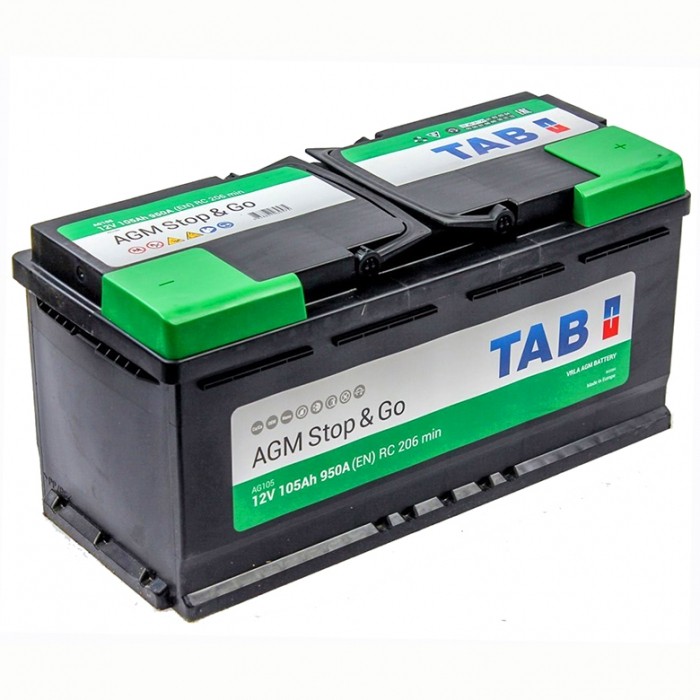Аккумулятор автомобильный TAB AGM Stop Go L6,...