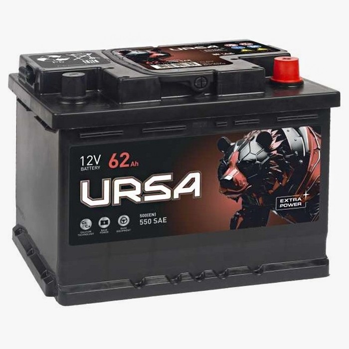 Аккумулятор автомобильный URSA Extra 62 Ач 550А