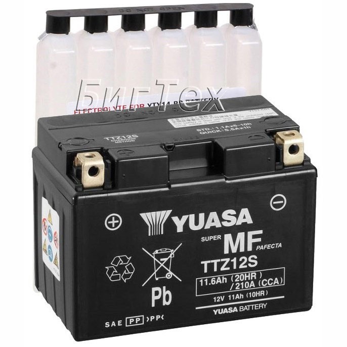 Мото аккумулятор YUASA AGM TTZ12S 11.6 Ач