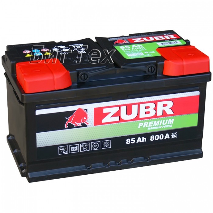 Аккумулятор автомобильный ZUBR PREMIUM ZP850...