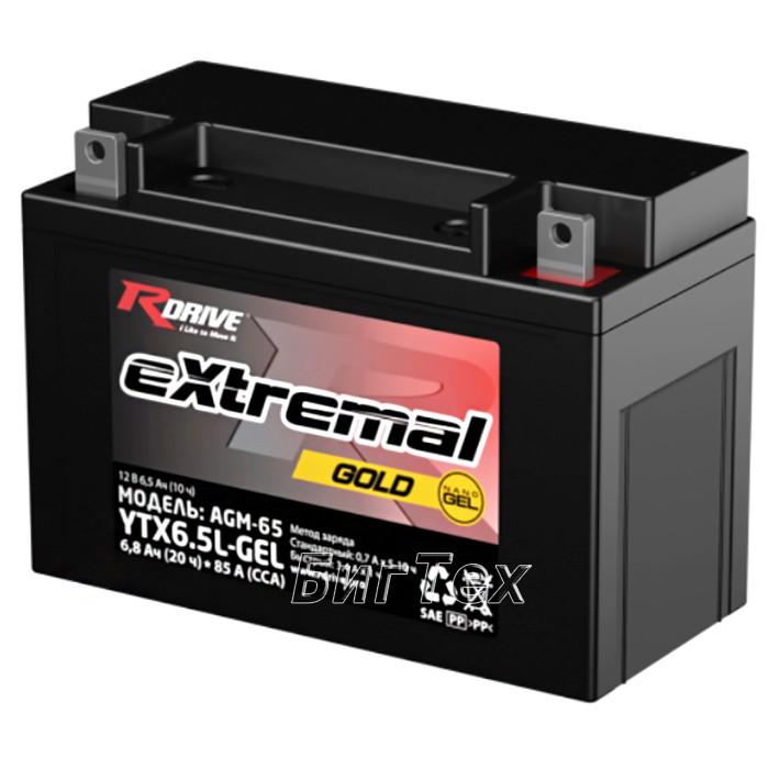 Мото аккумулятор RDrive Gold GEL YTX6.5L 6.8 Ач