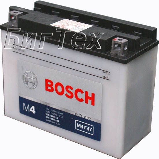 Мото аккумулятор Bosch M4 F47 20 Ач (Y50-N18L-A)