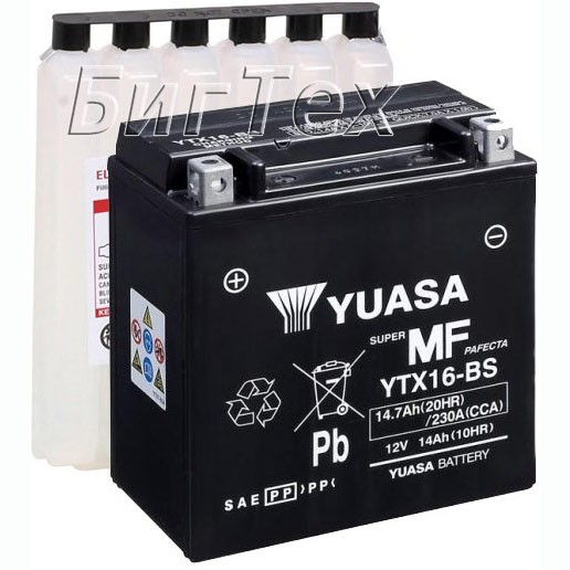 Мото аккумулятор YUASA AGM YTX16-BS 14.7 Ач