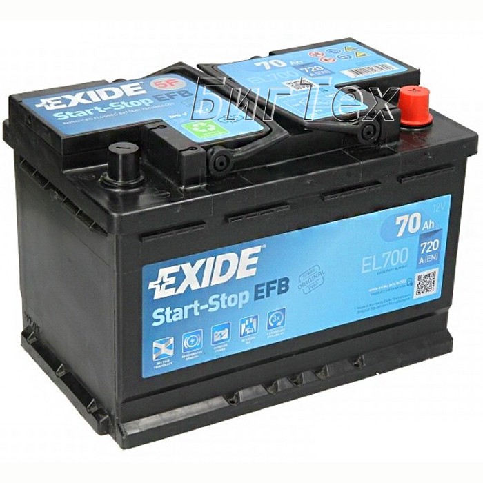 Аккумулятор автомобильный Exide EFB Start-Stop...