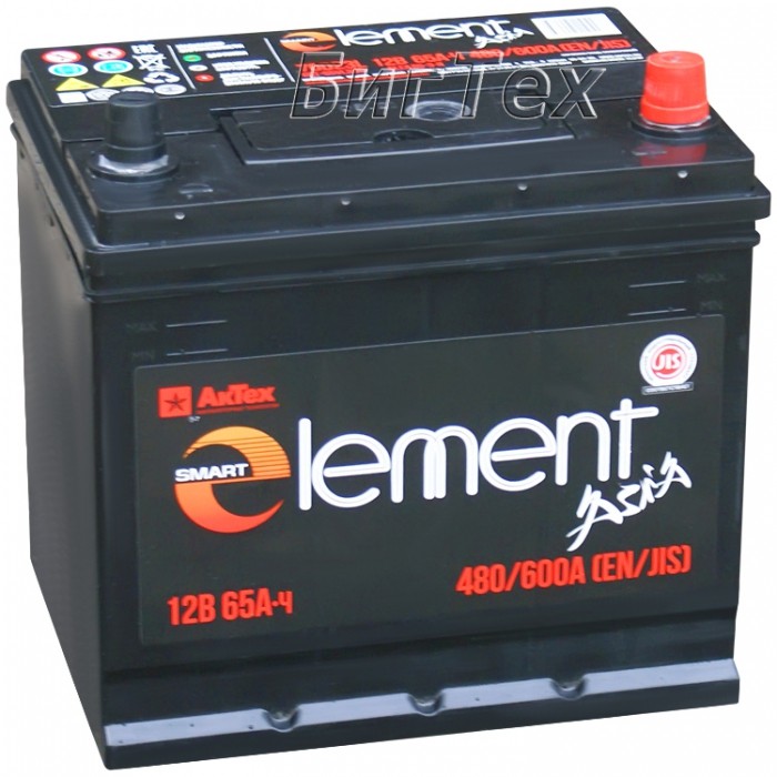 Аккумулятор автомобильный SMART ELEMENT ASIA 65 Ач