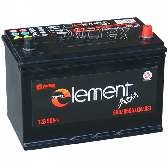 Аккумулятор автомобильный Smart ELEMENT ASIA 90...