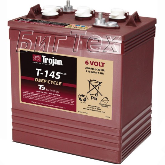 Аккумулятор тяговый Trojan T-145, 260 А/ч (6...