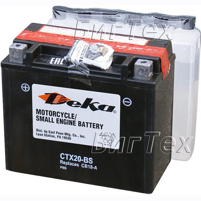 Мото аккумулятор Deka CTX20-BS, 18Ач