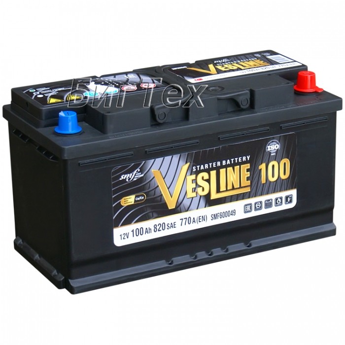 Аккумулятор автомобильный VESLINE L5, 100 Ah
