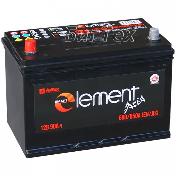 Аккумулятор автомобильный Smart ELEMENT ASIA 90...