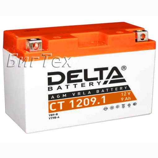 Мото аккумулятор DELTA CT 1209.1 AGM (YT9B-BS)...