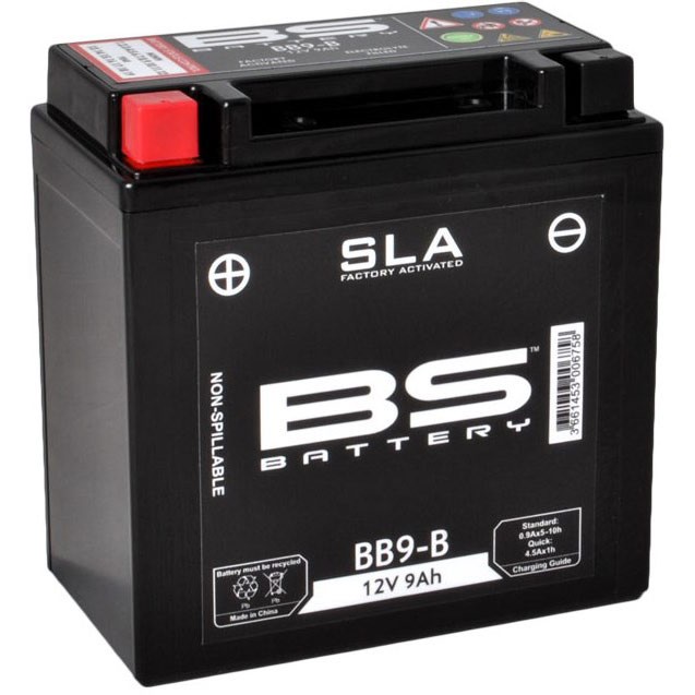 Мото аккумулятор BS BB9-B SLA 9Ah (YB9-B)